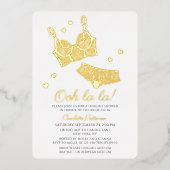 ランジェリーブライダルシャワーパンティバチェロレッテ 箔招待状 (正面)