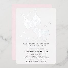 ランジェリーブライダルシャワーパンティバチェロレッテ 箔招待状