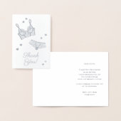 ランジェリーブライダルシャワーパンティパーティーサンキュー 箔カード (ディスプレー)