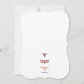 ランジェリーブライダルシャワーブルー招待状 招待状 (裏面)