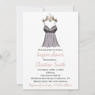 ランジェリーブライダルシャワー招待 シーズンカード