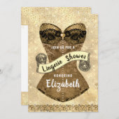 ランジェリーブライダルシャワー招待 招待状 (正面/裏面)