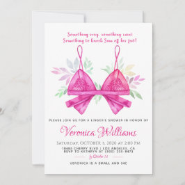 ランジェリーブライダルシャワー招待 招待状