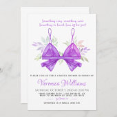 ランジェリーブライダルシャワー招待 招待状 (正面/裏面)