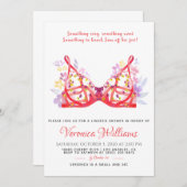 ランジェリーブライダルシャワー招待 招待状 (正面/裏面)