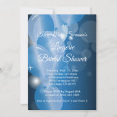 ランジェリーブルーブライダルシャワーパーティー 招待状 (裏面)