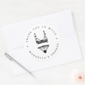 ランジェリーモダンシャワーサンキュー ラウンドシール (封筒)