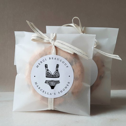 ランジェリーモダンシャワーサンキュー ラウンドシール