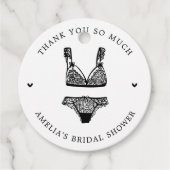 ランジェリーモダンブライダルシャワーありがとう フェイバータグ (正面)