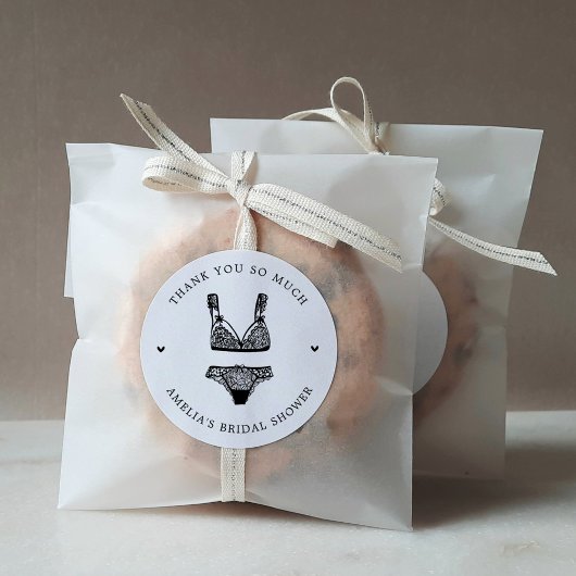ランジェリーモダンブライダルシャワーサンキュークラシックRo ラウンドシール