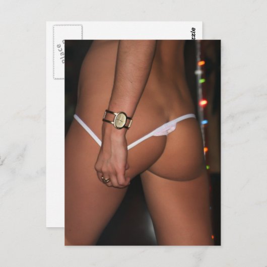 ランジェリーモデルかわいい下の写真 ポストカード (正面/裏面)