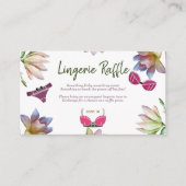 ランジェリーラッフルブライダルシャワー エンクロージャーカード (正面)