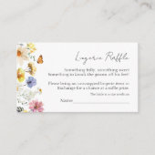ランジェリーラッフル |ワイルドフラワーボホブライダルシャワー エンクロージャーカード (正面)