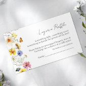ランジェリーラッフル |ワイルドフラワーボホブライダルシャワー エンクロージャーカード