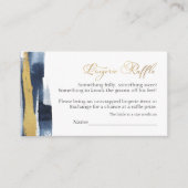 ランジェリーラッフル |抽象芸術ブルーブライダルシャワー エンクロージャーカード (正面)