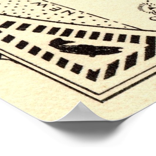 ランジェリーレイクスマップメインヴィンテージ ポスター (角)