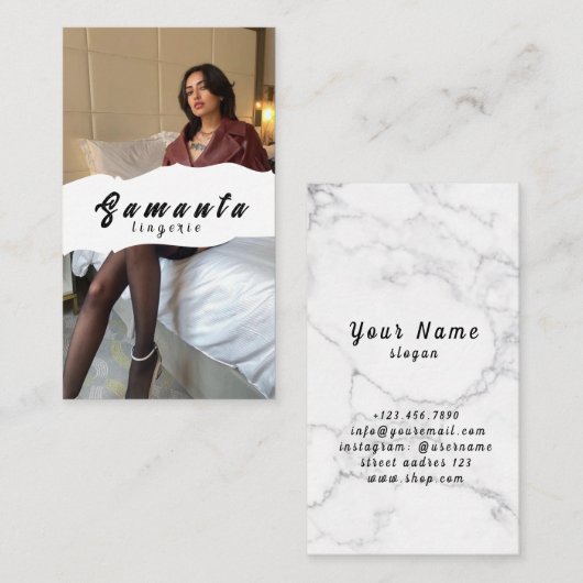 ランジェリー名刺 名刺 (正面/裏面)