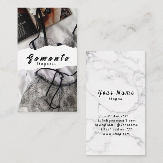 ランジェリー名刺 名刺 (正面/裏面)