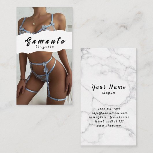 ランジェリー名刺 名刺 (正面/裏面)