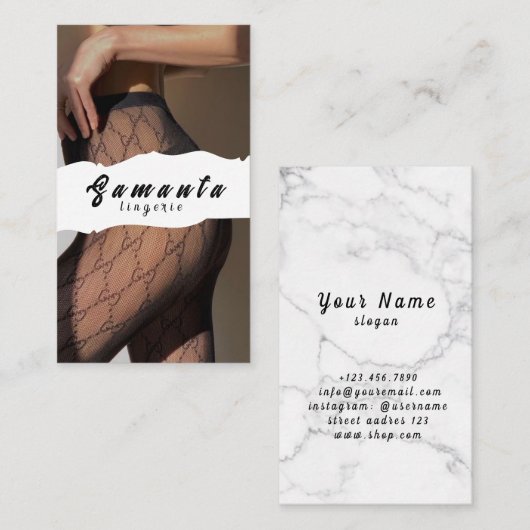 ランジェリー名刺 名刺 (正面/裏面)