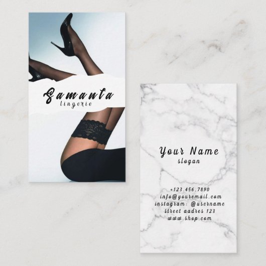 ランジェリー名刺 名刺 (正面/裏面)