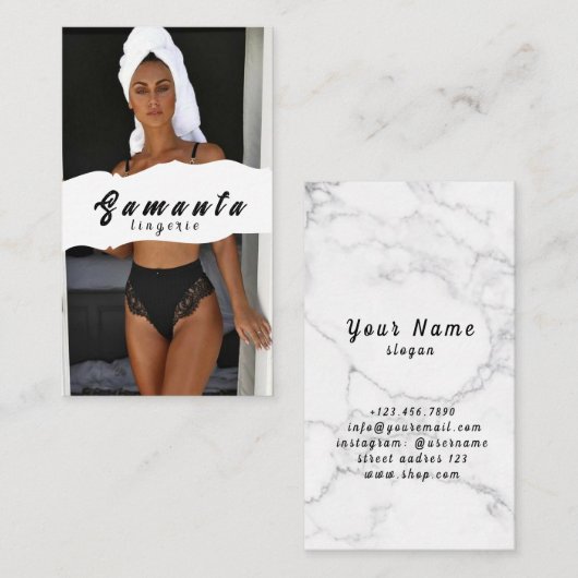 ランジェリー名刺 名刺 (正面/裏面)