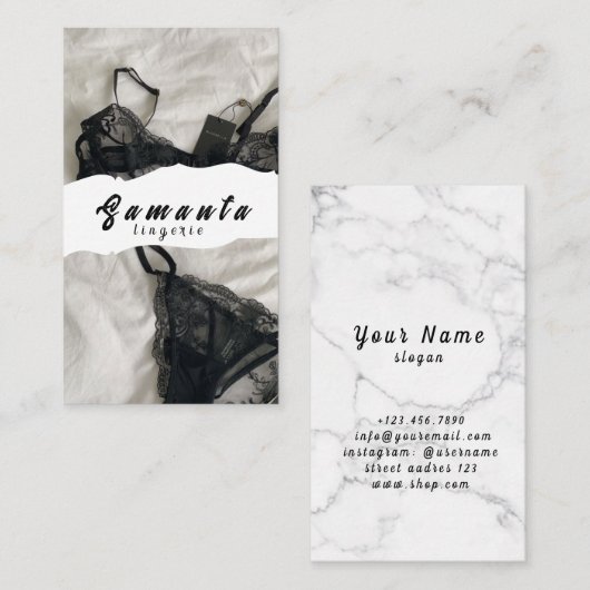 ランジェリー名刺 名刺 (正面/裏面)