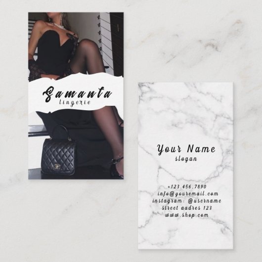 ランジェリー名刺 名刺 (正面/裏面)