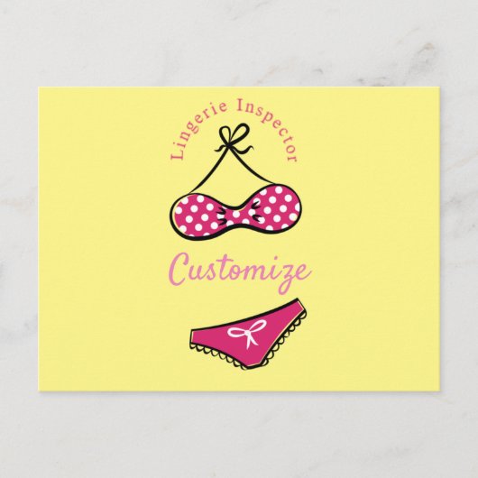 ランジェリー検査官サンダーコーブ ポストカード (正面)