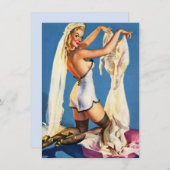 ランジェリー結婚シャワー 招待状 (正面/裏面)