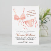 ランジェリー赤面ブライダルシャワー 箔招待状 (立ち正面)
