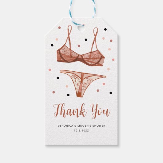 ランジェリー赤面ブライダル ギフトタグ (正面)