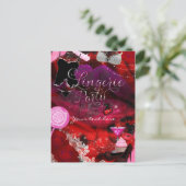 ランジェリー&キャンディパーティーガールズ招待状フライヤー インビテーションポストカード (スタンド正面)