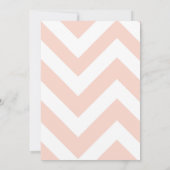 ランジェリー シャワー、オオーラ | ピンク チェvron ブラックレース 招待状 (裏面)
