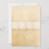 ランジェリー シャワー ブライダル パーティー コルセット レース 招待状 (裏面)