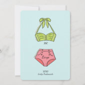 ランジェリー シャワー ブロンド 花嫁 招待状 (裏面)