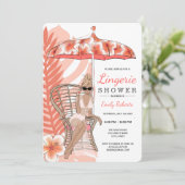 ランジェリー シャワー ブロンド 花嫁 招待状 (スタンド正面)