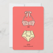 ランジェリー シャワー ブロンド 花嫁 招待状 (裏面)