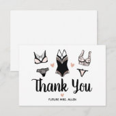 ランジェリー ブライズメイド パーティー フラット サンクス サンキューカード (正面/裏面)