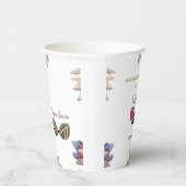 ランジェリー ブライズ シャワー 花をテーマに 紙コップ (右)