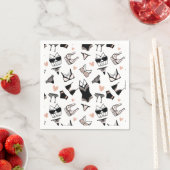 ランジェリー ブライダルシャワーのナプキン スタンダードカクテルナプキン (インサイチュ)