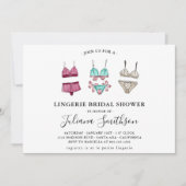 ランジェリー ブライダルシャワー 招待状 (正面)