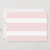 ランジェリー ブライダルシャワー 招待状 ピンク & ゴールド (裏面)