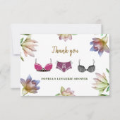 ランジェリー ブライダル シャワー サンキューカード (正面)