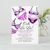 ランジェリー ブライダル シャワー パンティー バチェロレッテ パーティー イン 招待状 (スタンド正面)