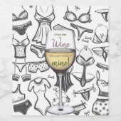 ランジェリー ブライダル シャワー ワイン グラス ワインラベル (シングルラベル)