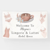 ランジェリー&ラテのブライズシャワーへようこそ 横断幕 (横)