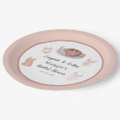 ランジェリー＆ラテのブライダルシャワー ペーパープレート (アングル)