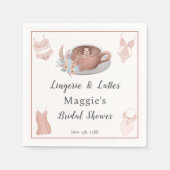 ランジェリー&ラテブライダルシャワー スタンダードカクテルナプキン (正面)