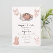 ランジェリー&ラテブライダルシャワー 招待状 (スタンド正面)